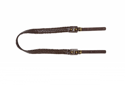 Ремень погонный плетеный (кожа) корич.