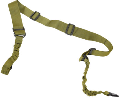 Ремень зеленый два карабина